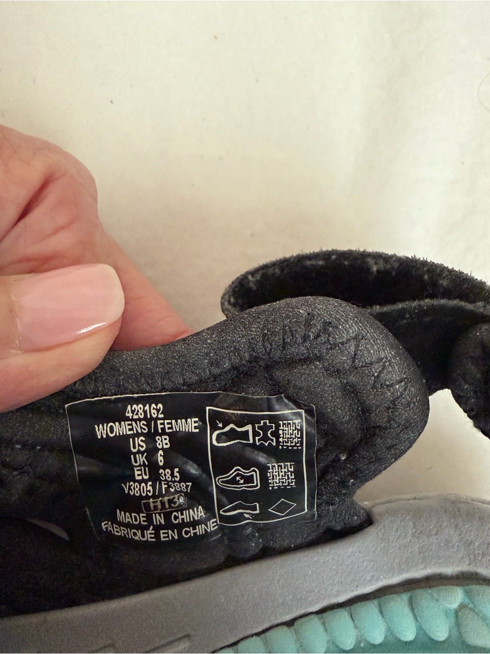Lands' End Black and Teal Closed-Toe Sport Sandals - Picture 4 of 6